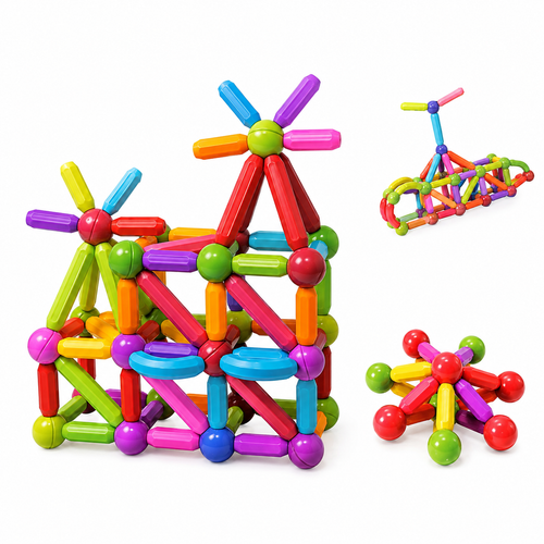 Magnetic Building Sticks & Balls – 100 Pieces — alternate view