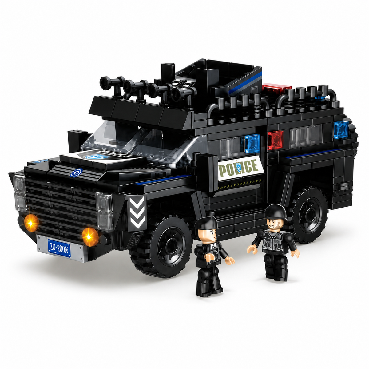 SWAT Model Patrol Car Police Armored Vehicle Building Blocks Set (430 Pcs)