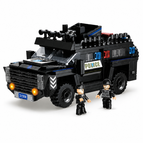 SWAT Model Patrol Car Police Armored Vehicle Building Blocks Set (430 Pcs) — alternate view