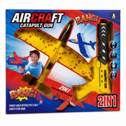 2-in-1 Aircraft Catapult Gun with Foam Glider Plane