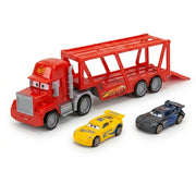 Red Car Carrier Truck Set with 2 Cars