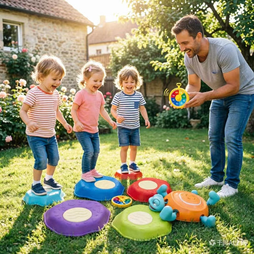Balanced Stepping Turtle Toy with Non-Slip Stepping Stones — alternate view