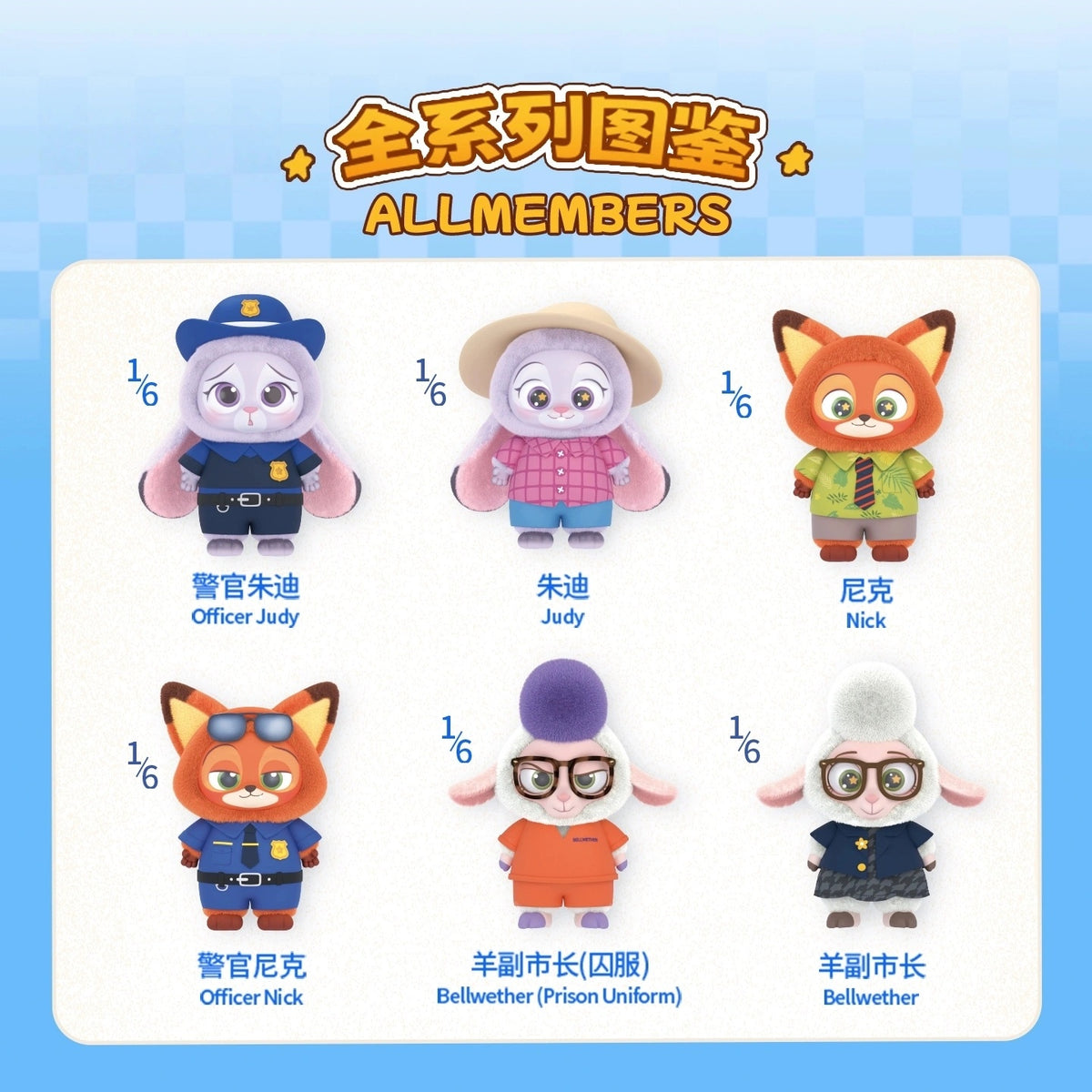 Zootopia Plush Pendant Blind Box – 1 Random Character