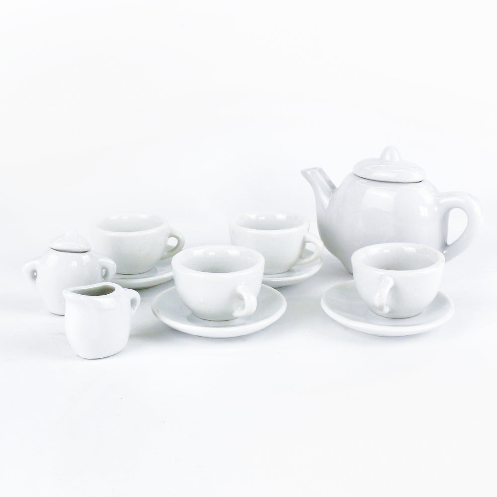 Painted Ceramics Tea Set for Kids – 15 Pieces