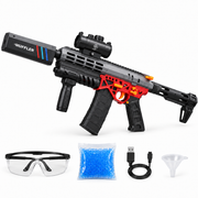 Red & Gray Tactical Crystal Bullet Launcher Toy Blaster Set
