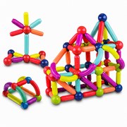 Magnetic Building Sticks & Balls – 64 Pieces
