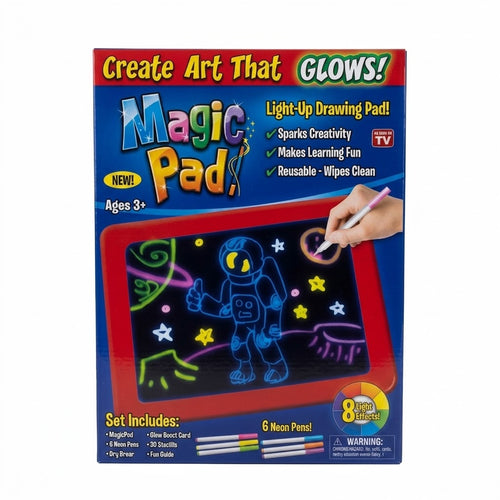 Magic Pad Light-Up Drawing Board with Neon Pens