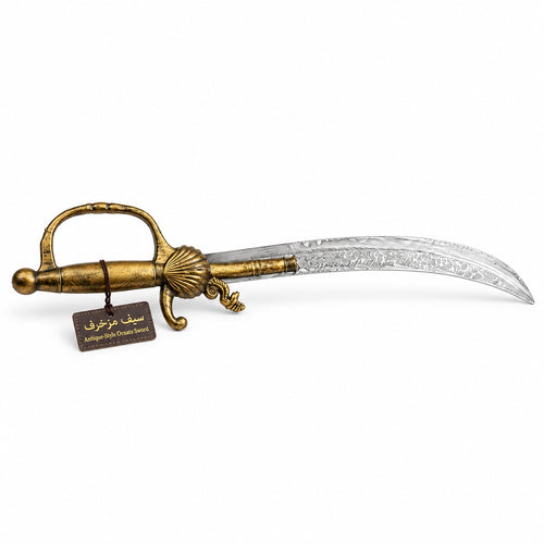 Antique-Style Curved Pirate Costume Sword