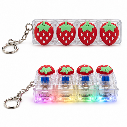 Light-Up Click Fidget Keychain