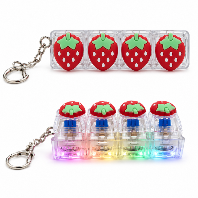 Light-Up Click Fidget Keychain