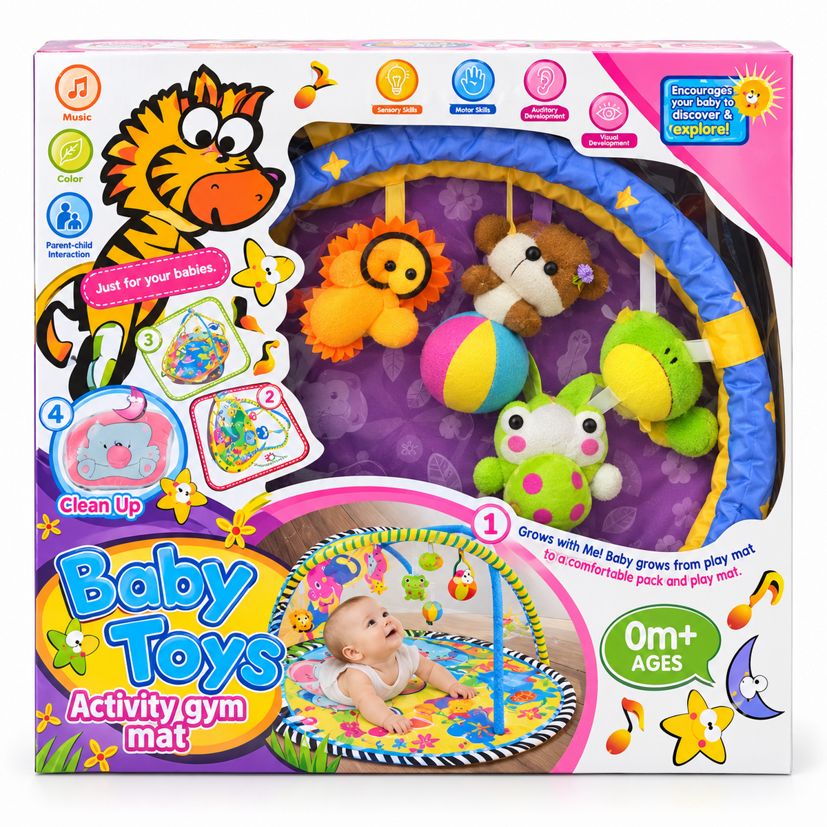 Baby Toys activity gym mat retail packaging