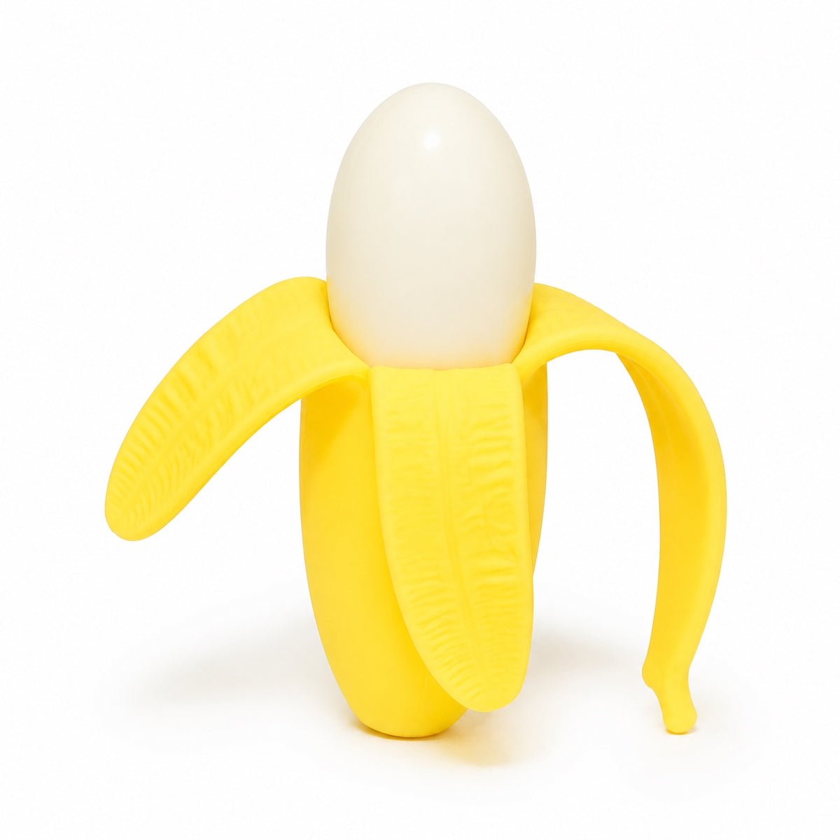Yellow peeled banana fruit squeeze toy