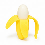 Yellow peeled banana fruit squeeze toy