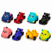 Press it to Slide Series - Owl Race Car Set (8 Pieces)