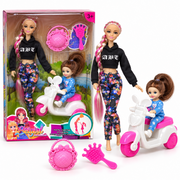 Beigirl Mother & Daughter Scooter Set - Floral Trousers with retail box