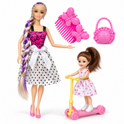 Beigirl Mother & Daughter Scooter Set - Polka Dot Dress out of box