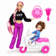 Beigirl Mother & Daughter Scooter Set - Purple Outfit out of box