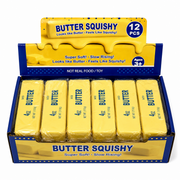 Butter Squishy yellow slow-rising fidget toy display box