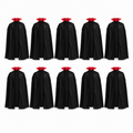 Black & Red Vampire Capes – Halloween Party Pack of 10