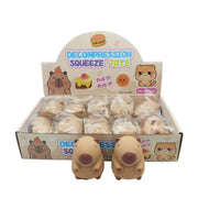 Capybara decompression squeeze toys in display packaging