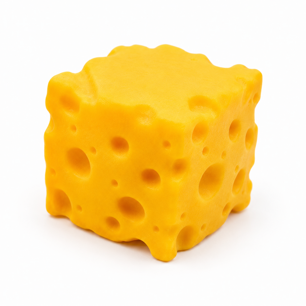Yellow cheese cube squishy toy