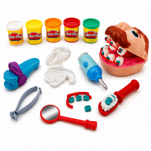 Color-Mud Dentist Modeling Compound Play Set with 5 Colors — alternate view
