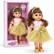 Cufan Gold Bow Party Dress Doll with packaging
