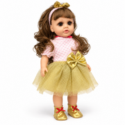 Cufan Gold Bow Party Dress Doll
