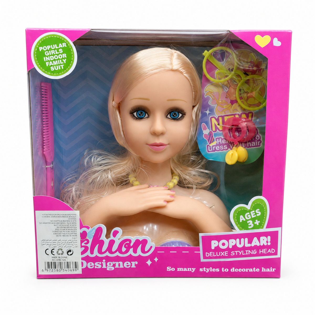 Deluxe fashion styling head set in retail box