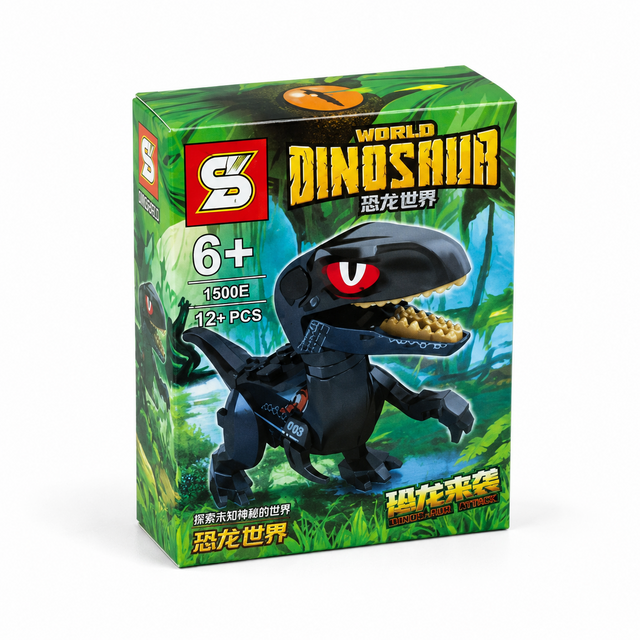 Dinosaur Building Blocks – Black Dinosaur