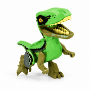 Green dinosaur building blocks figure