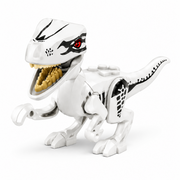 White dinosaur building blocks figure