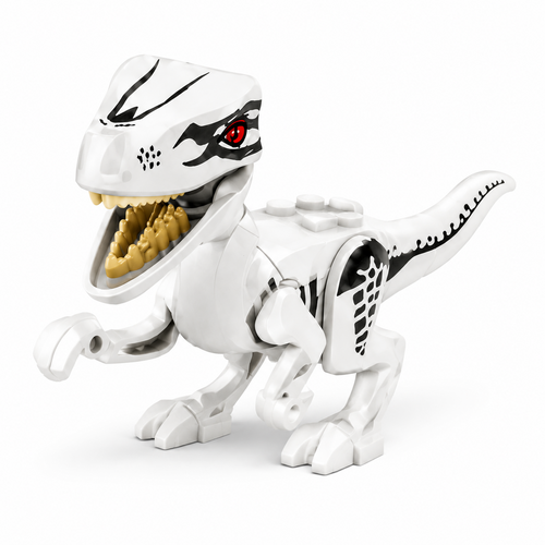 Dinosaur Building Blocks – White Raptor — alternate view