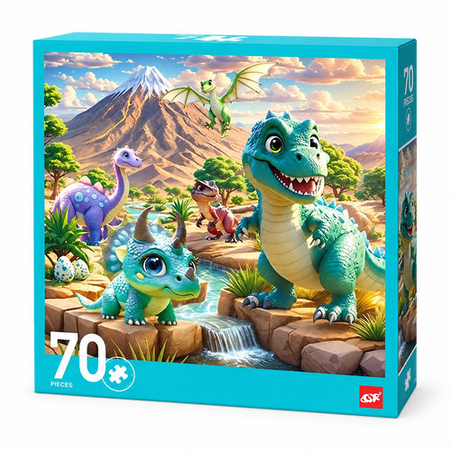 Cute Dinosaurs Jigsaw Puzzle – 70 Pieces