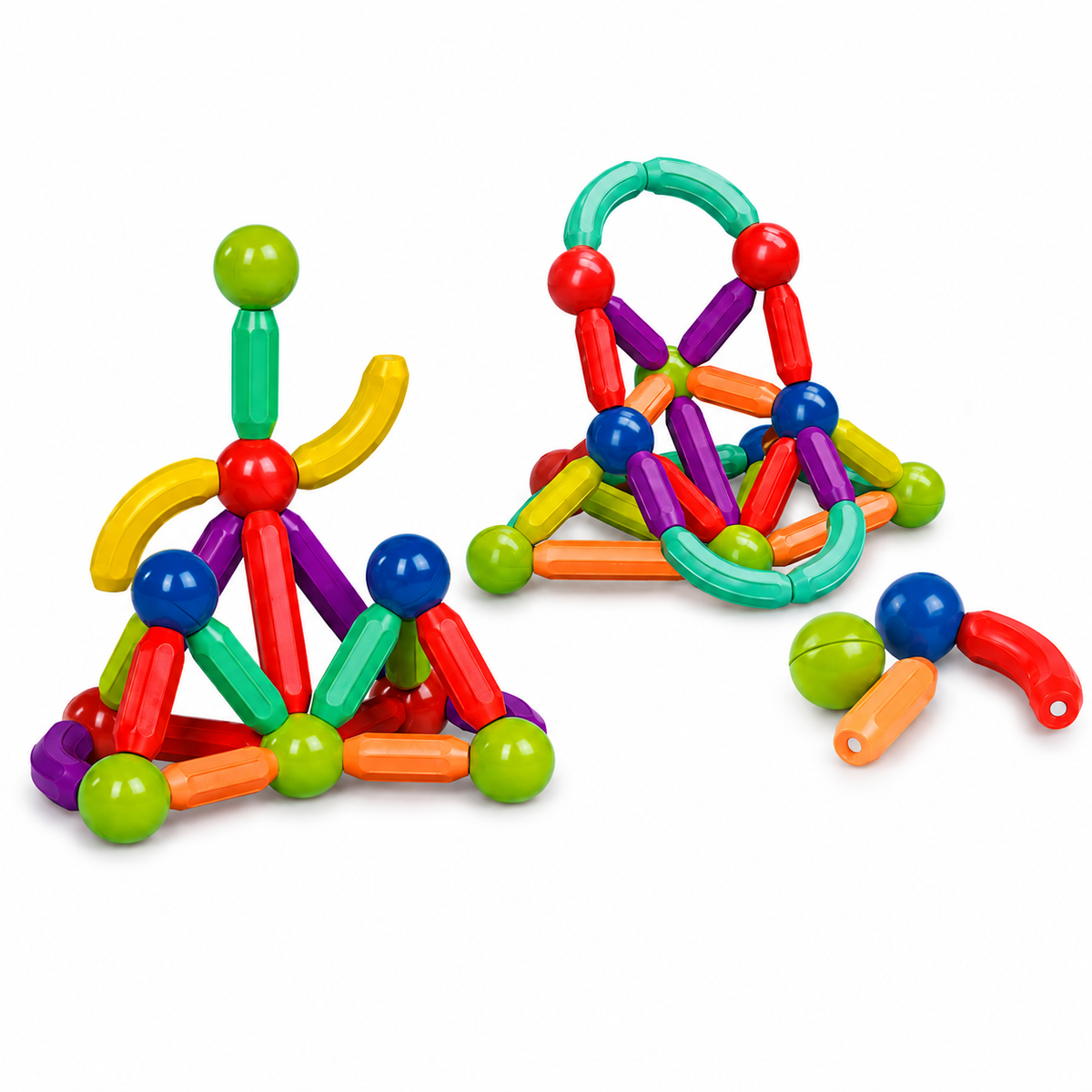 Magnetic Building Sticks & Balls – 36 Pieces