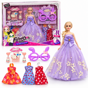 FashionS Girl Lavender Gown Doll Gift Set with packaging