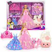 FashionS Girl Pink Ballgown Doll Gift Set with packaging