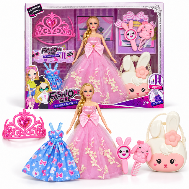 FashionS Girl Pink Ballgown Doll Gift Set