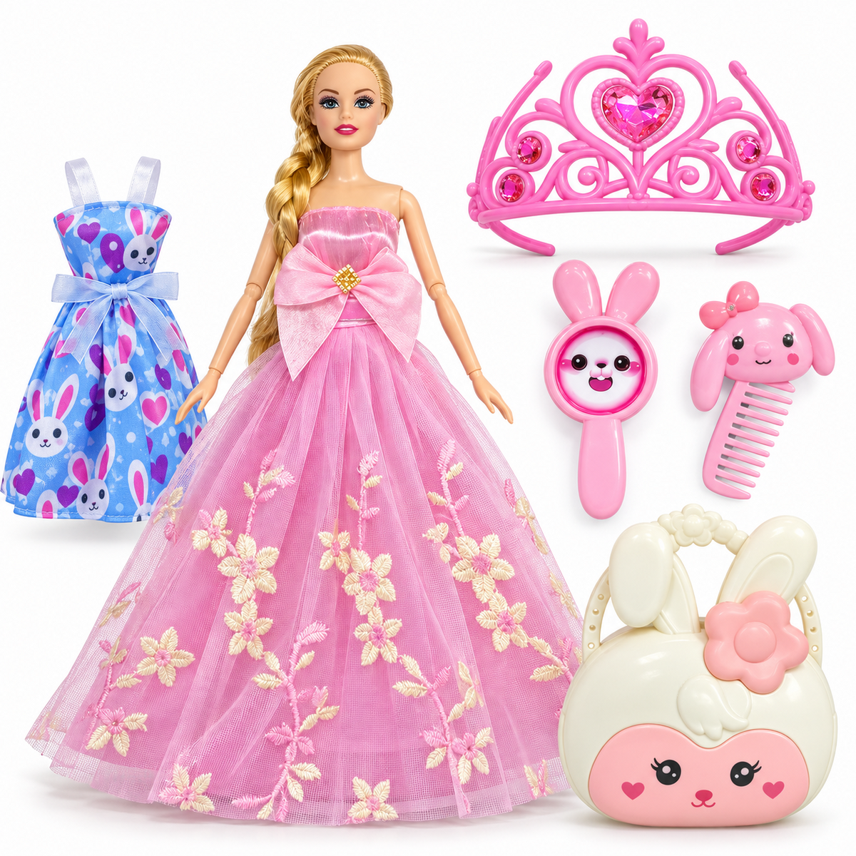 FashionS Girl Pink Ballgown Doll Gift Set out of box