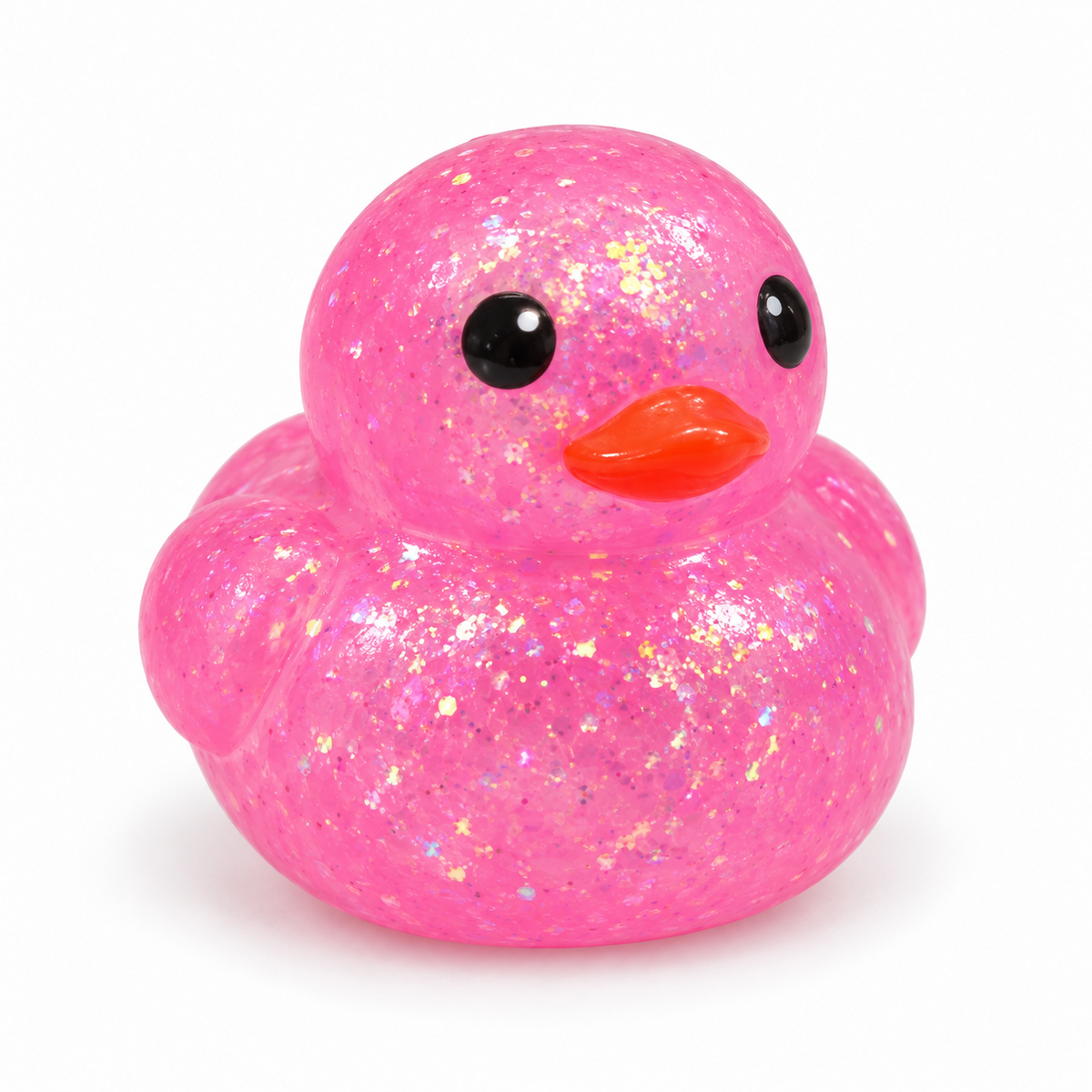 Pink glitter duck squishy