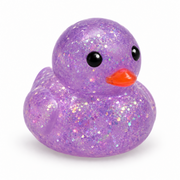 Purple glitter duck squishy