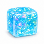 Blue Glitter Squishy Cube