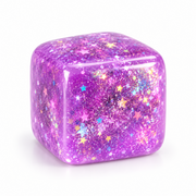 Purple Glitter Squishy Cube