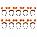 Pumpkin Spring Headbands - Halloween Party Pack of 10
