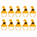 Yellow Spider Mini Witch Hat Headbands - Party Pack of 10