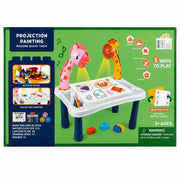 Projection painting and building block activity table packaging