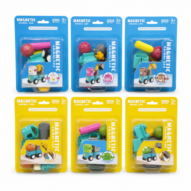 Magnetic Animal Car Building Toy – 6 Designs