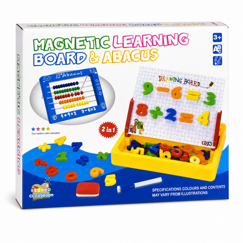 Magnetic Learning Board & Abacus – 2 in 1