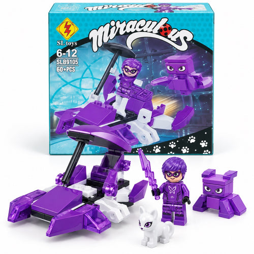 Miraculous Purple Hero Building Set – 60+ Pieces