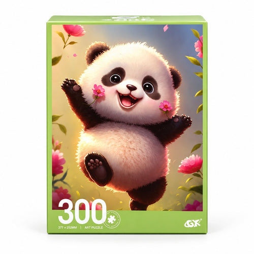 Panda and Flowers Jigsaw Puzzle – 300 Pieces